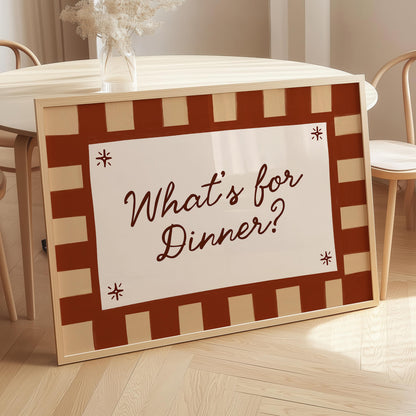Brown What's For Dinner Print