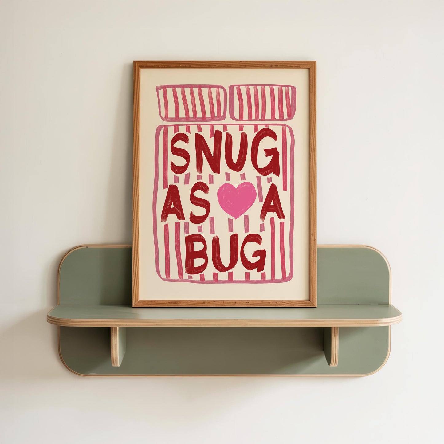 Snug As A Bug Print - Pink