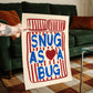 Snug As A Bug Print - Blue & Red