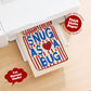 Snug As A Bug Print - Blue & Red