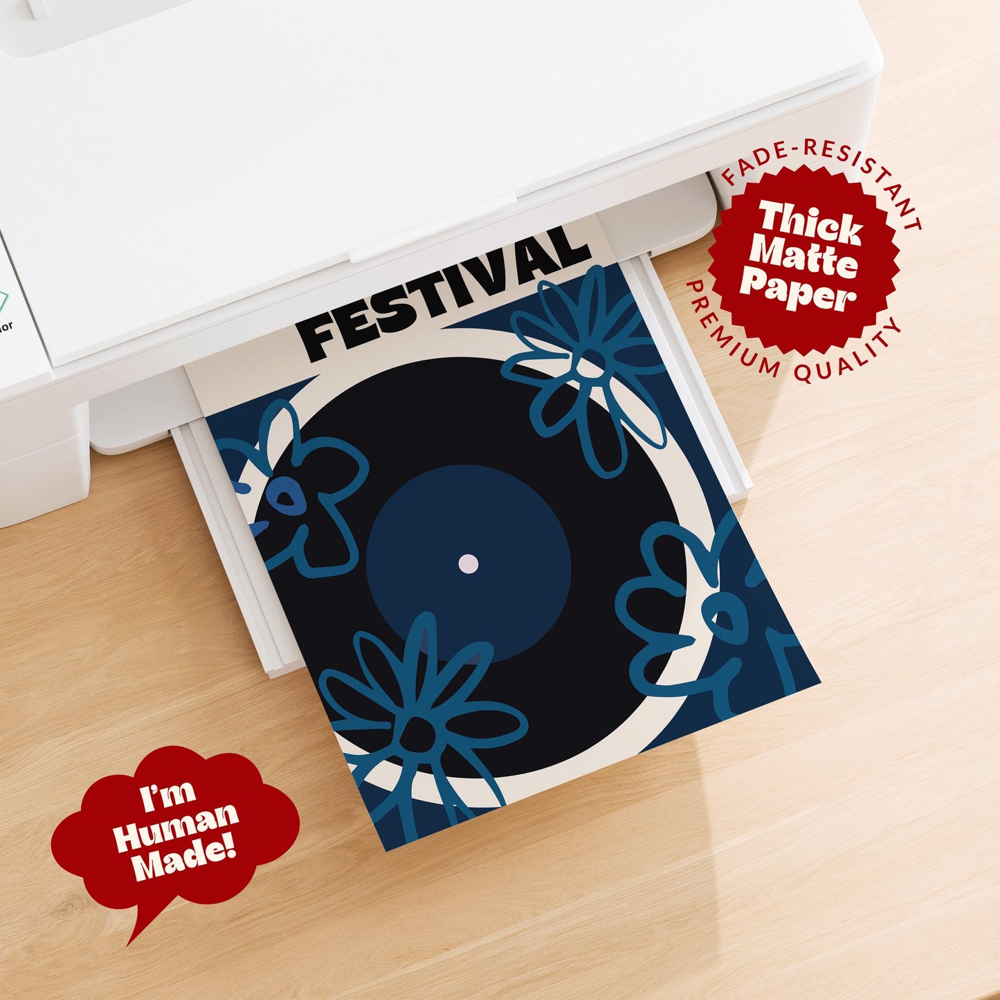 Retro Vinyl Festival Print