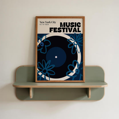 Retro Vinyl Festival Print