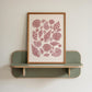 Seashells Linocut Style Print