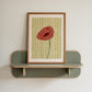 Poppy Linocut Style Print