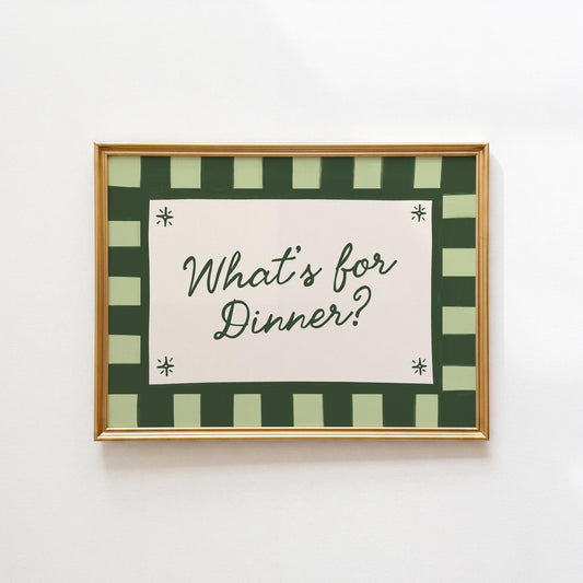 Green What's For Dinner Print