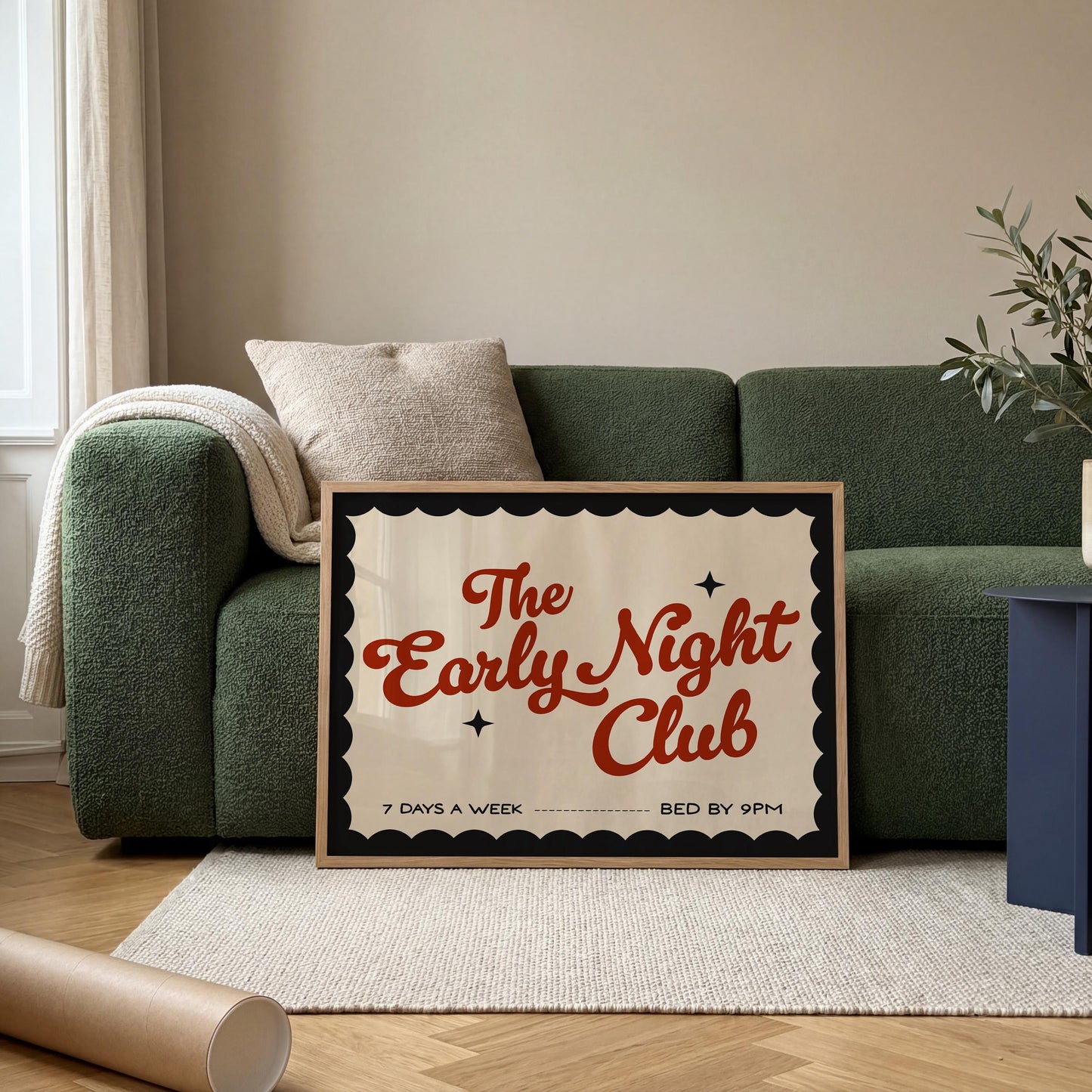 Black Early Night Club Print