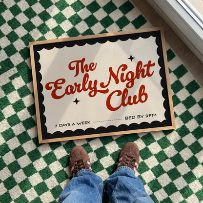 Black Early Night Club Print