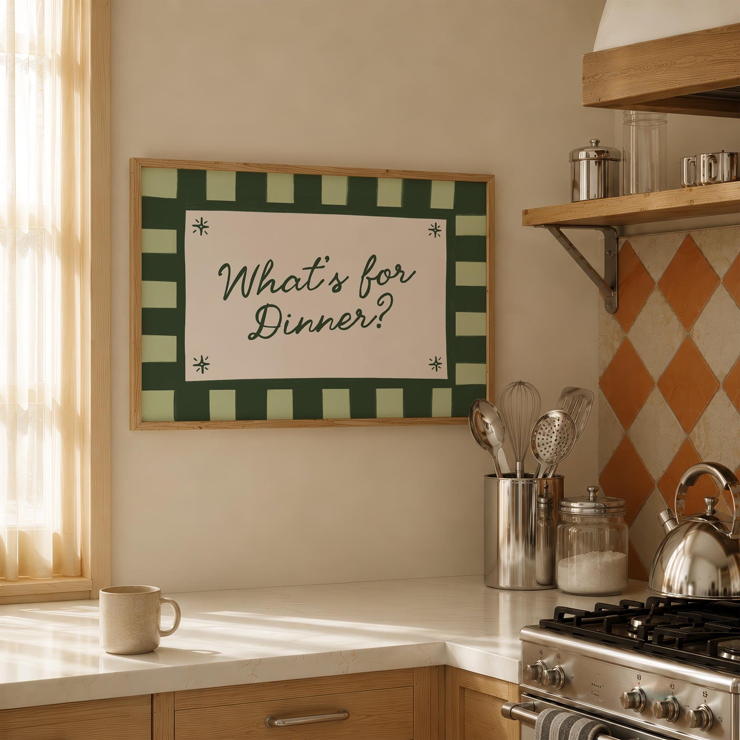 Green What's For Dinner Print