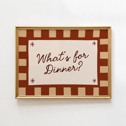 Brown What's For Dinner Print