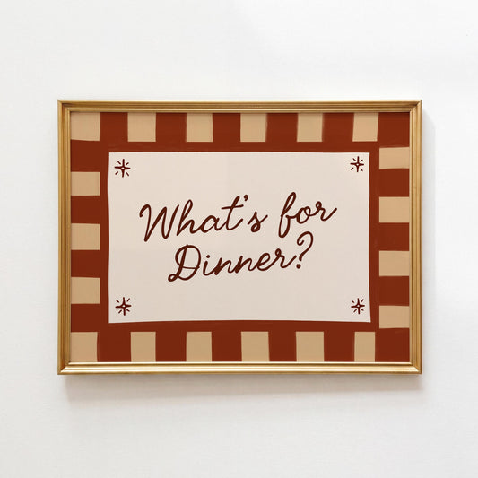 Brown What's For Dinner Print