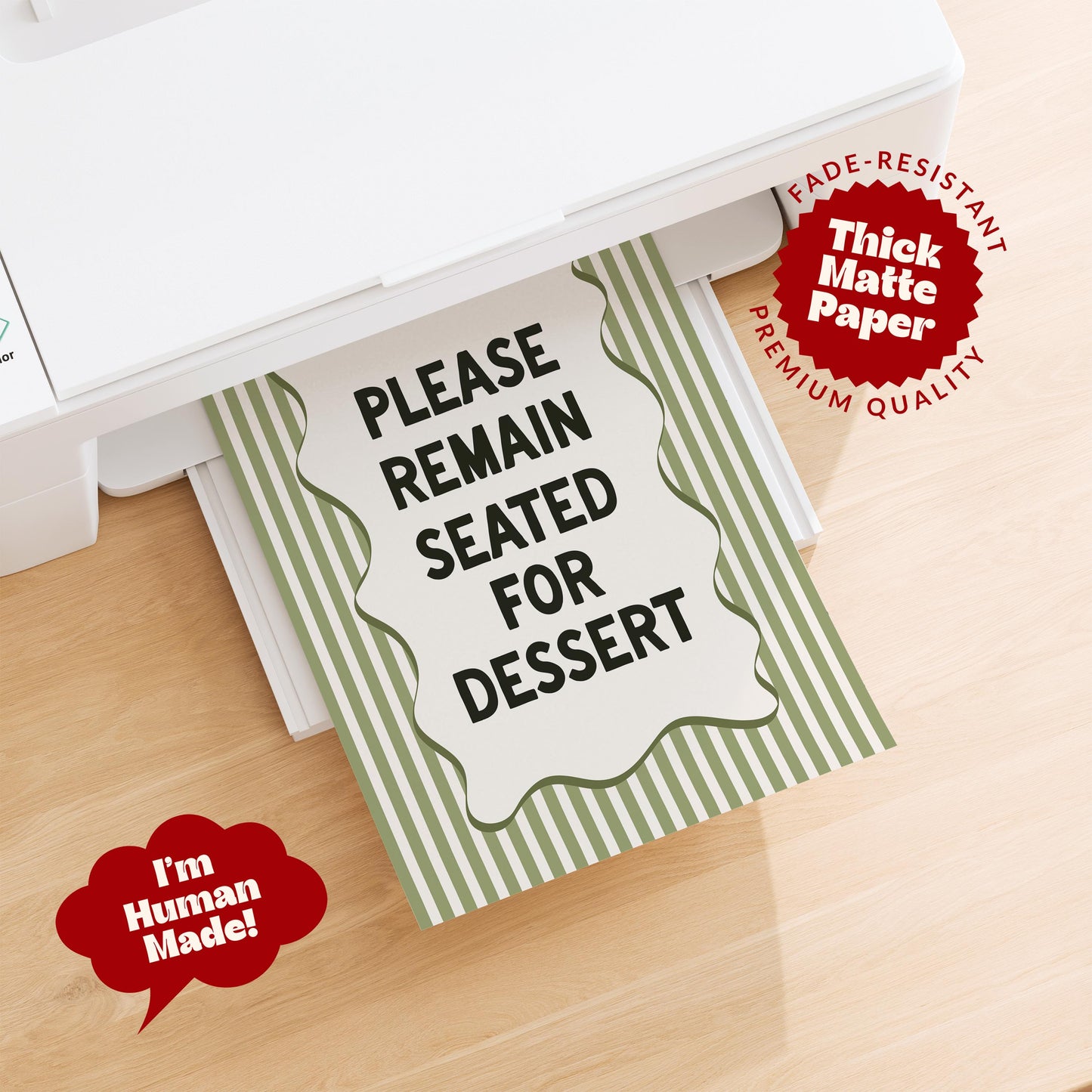Green Funny Kitchen Print