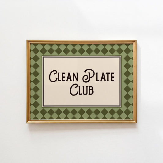 Clean Plate Club Print