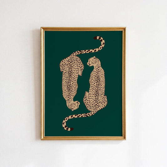 Emerald Green Cheetah Print