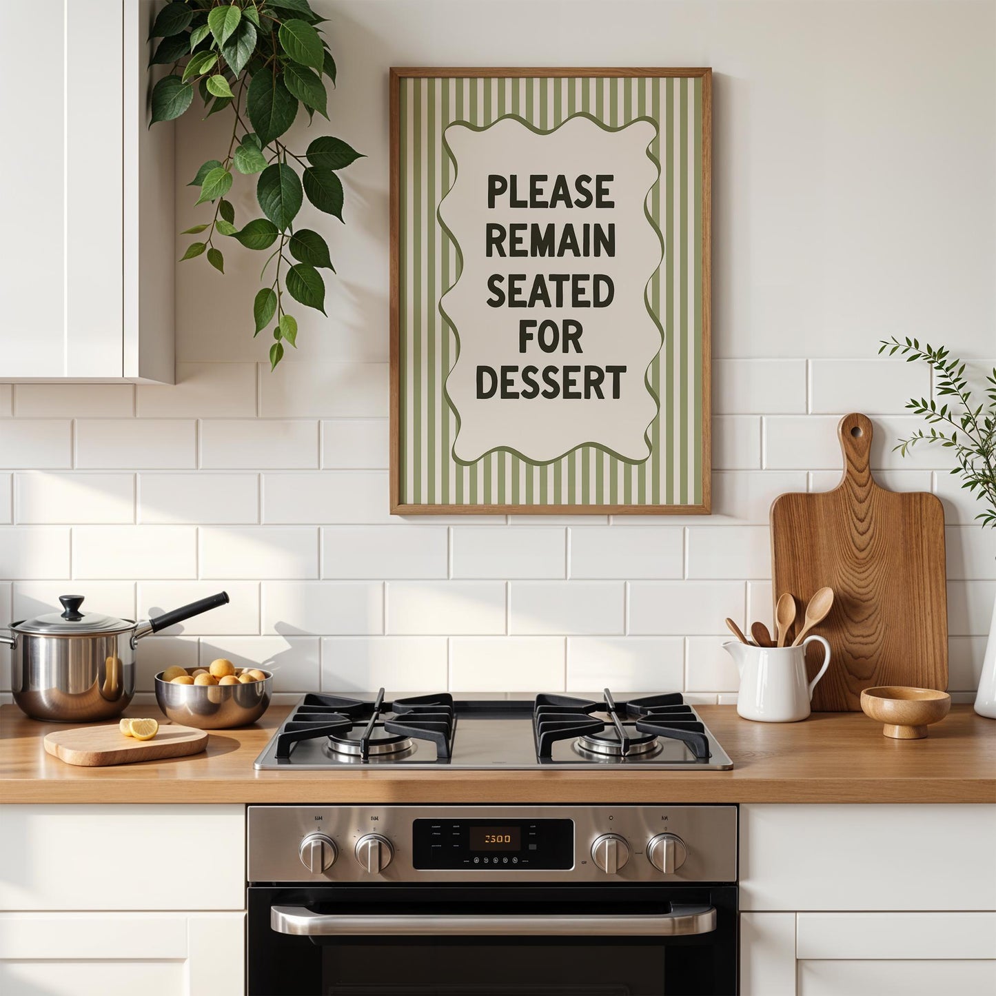 Green Funny Kitchen Print