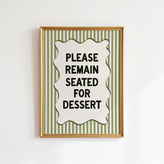 Green Funny Kitchen Print