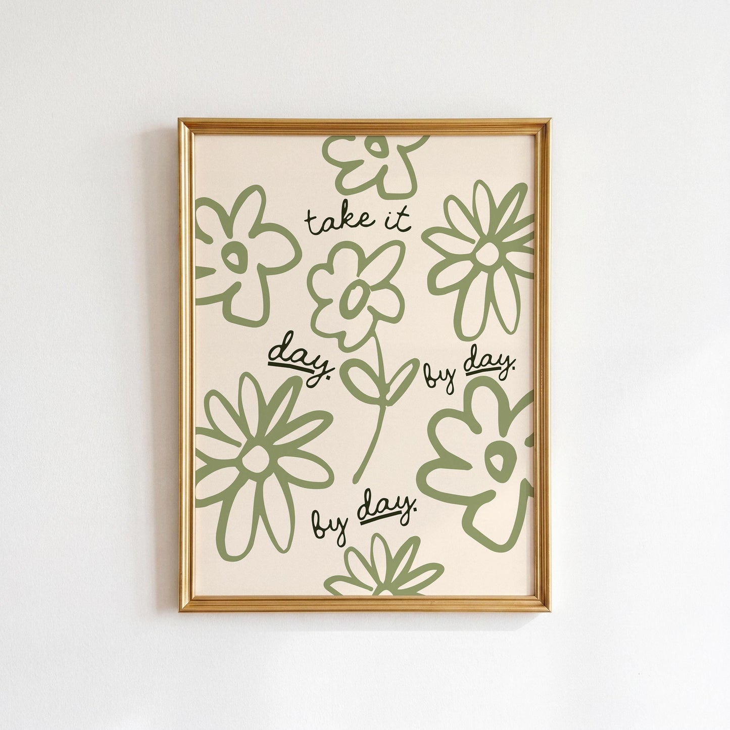 Green Mental Health Affirmation Print