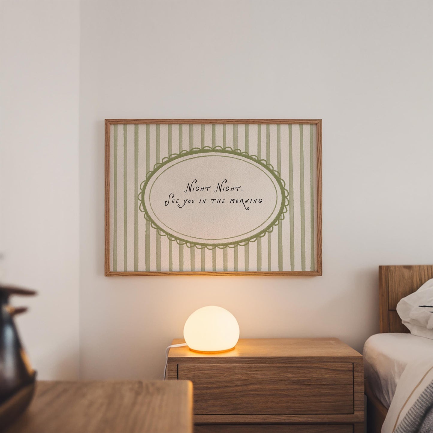 Sage Green Night Night Print