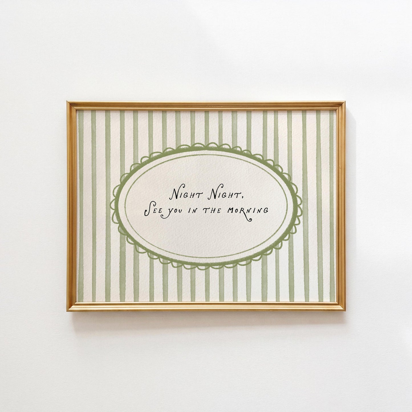 Sage Green Night Night Print