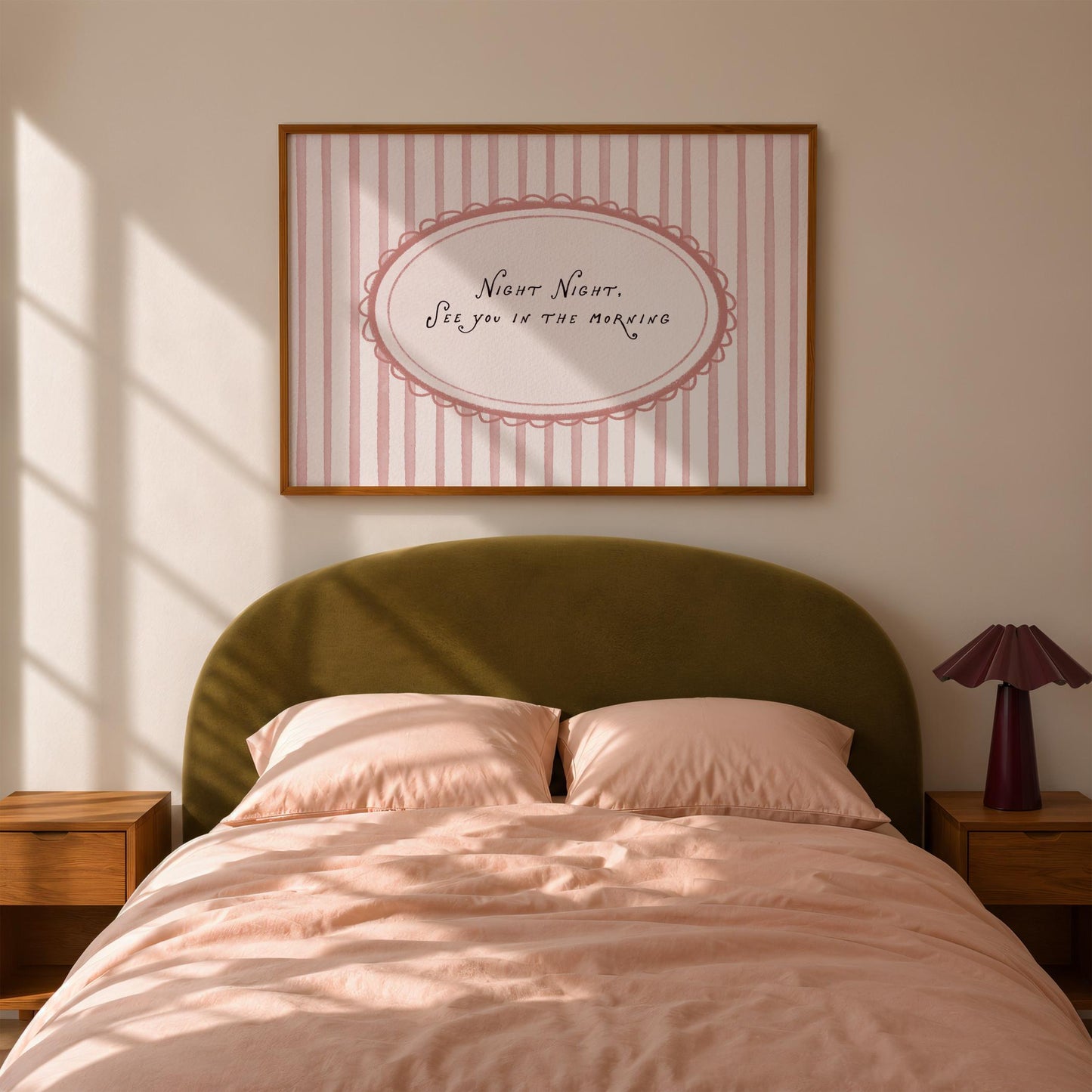 Light Pink Night Night Print