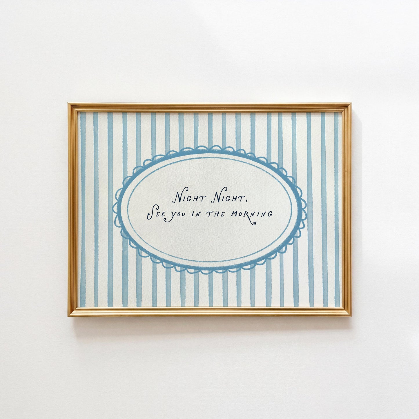 Light Blue Night Night Print