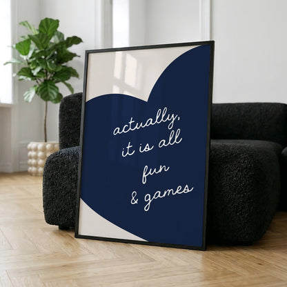 Custom Heart Wall Art: Personalised Quote Print