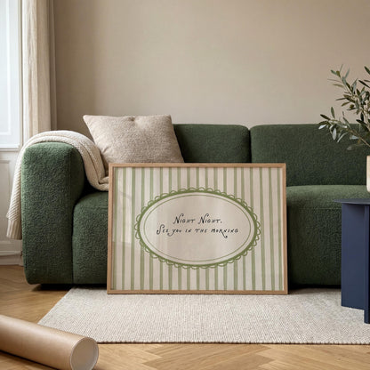 Sage Green Night Night Print