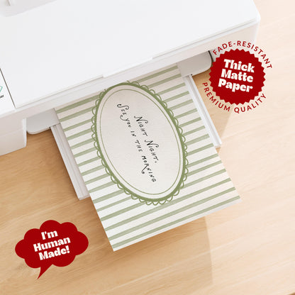 Sage Green Night Night Print
