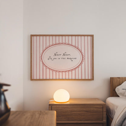 Light Pink Night Night Print