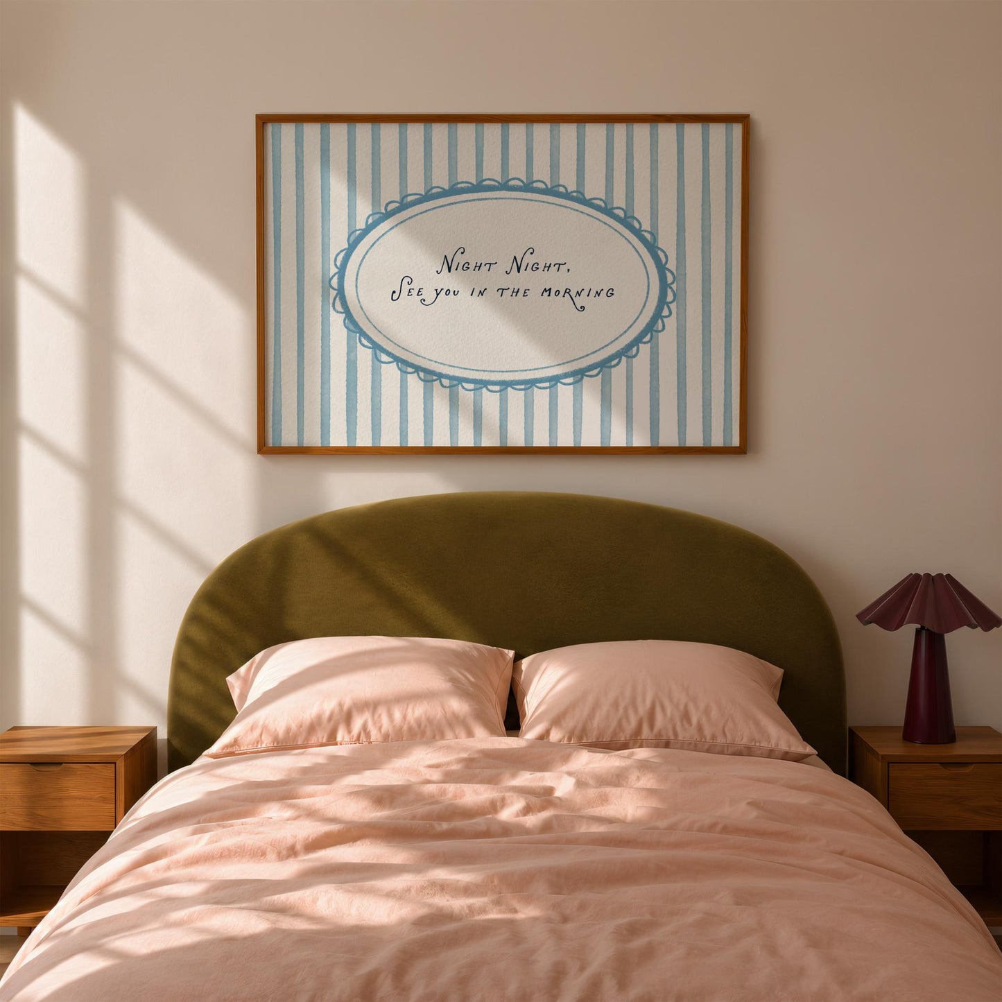 Light Blue Night Night Print