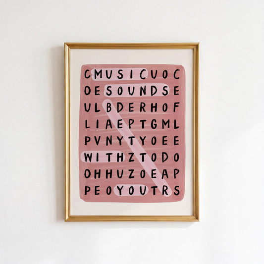 Pink 'Music Sounds Better With You' Print