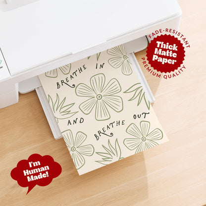Breathe Green Mental Health Print