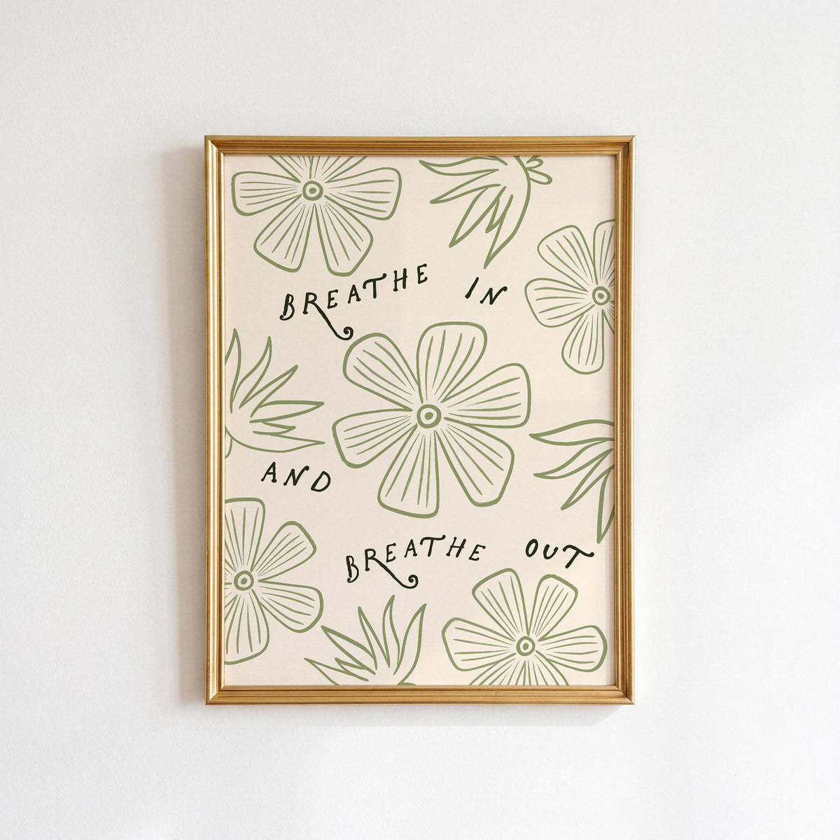 Breathe Green Mental Health Print