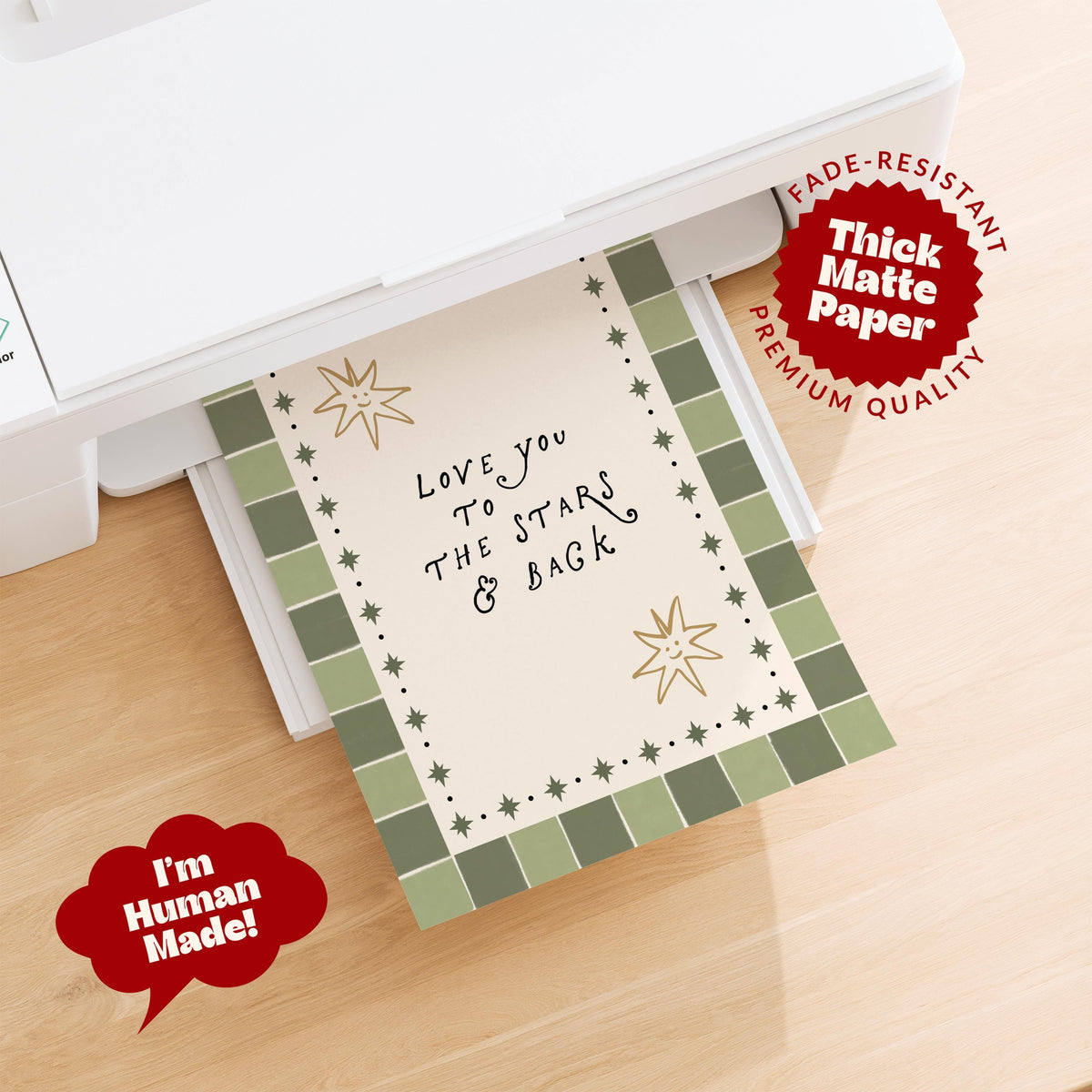 Retro Love You Print