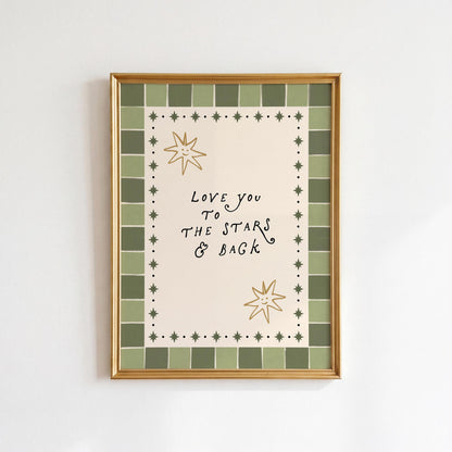 Retro Love You Print