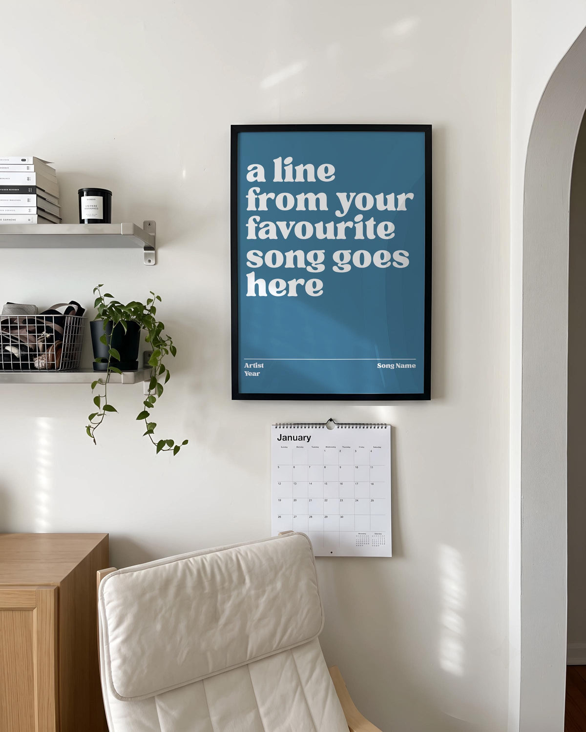 Custom Song Lyrics Print: Personalised Music Poster