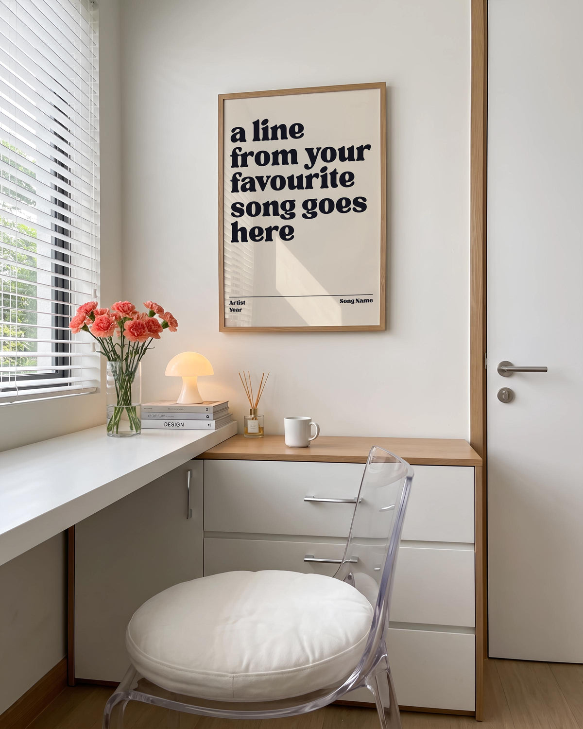 Custom Song Lyrics Print: Personalised Music Poster