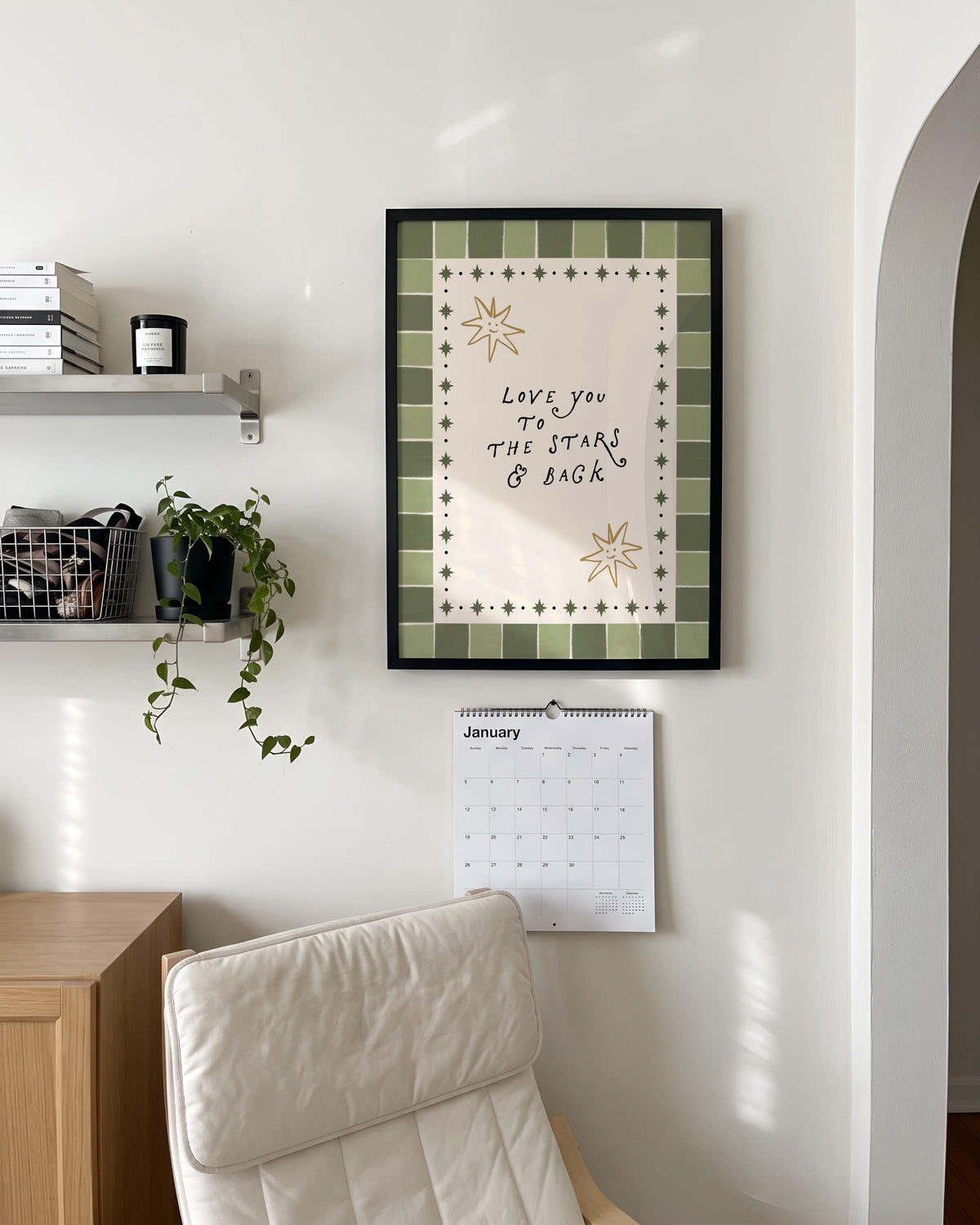 Retro Love You Print