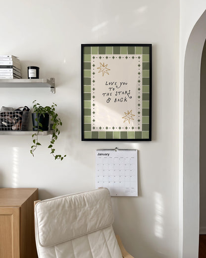 Retro Love You Print