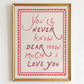 How Much I Love You Print