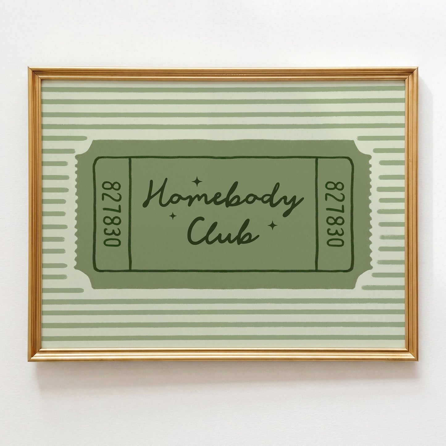 Homebody Club Ticket Print